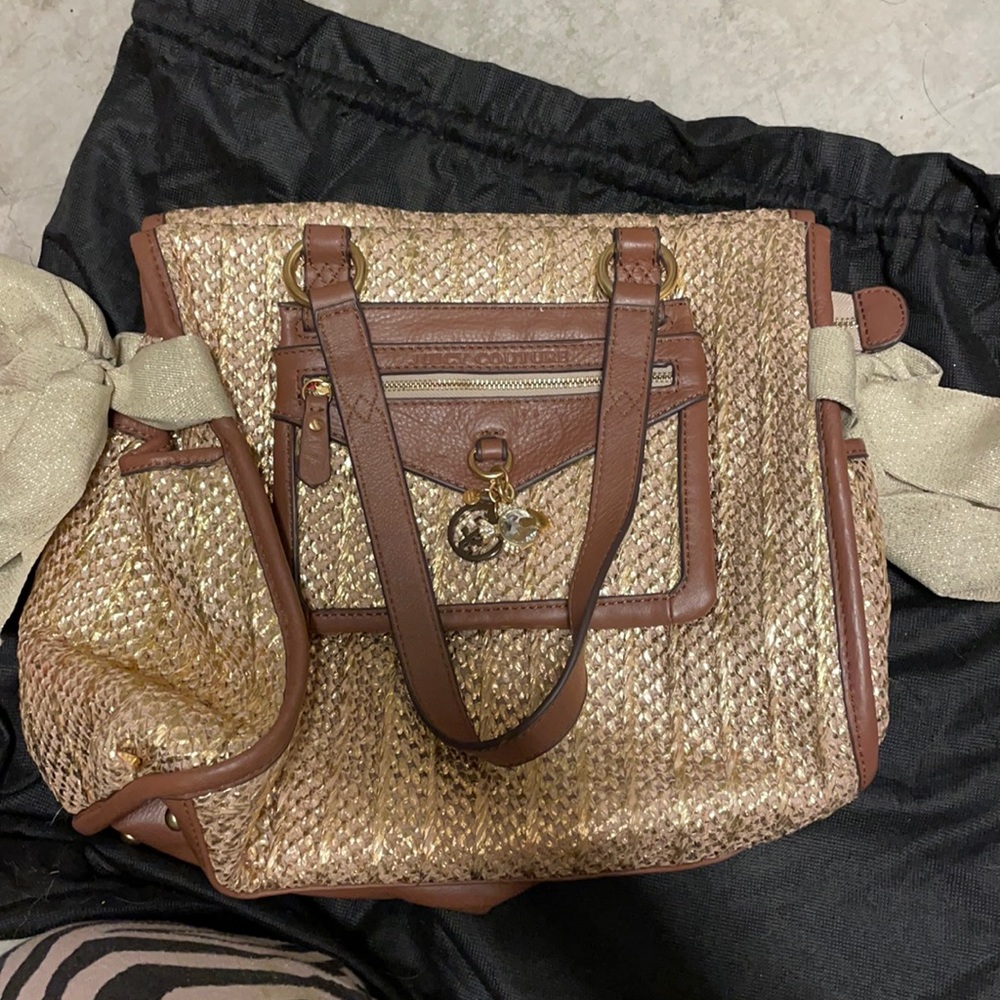Juicy couture straw purse